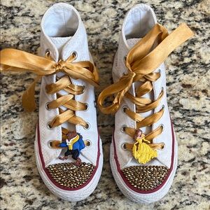 Custom Beauty and the Beast Converse High-Tops